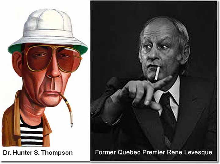 images of Hunter S. Thompson and Rene Levesque